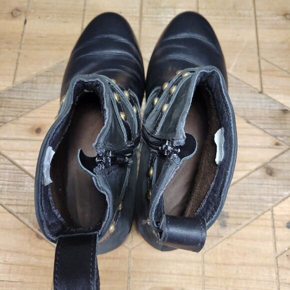 Naot Taku Ankle Boots Women's 8 - 8.5 Black Leather Comfort Studded Buckle Strap - Picture 9 of 9